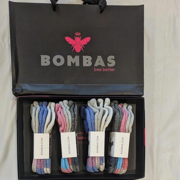 Bombas Women’s Ankle Socks Gift Box – 12 Pairs Large NEW - Picture 2 of 6